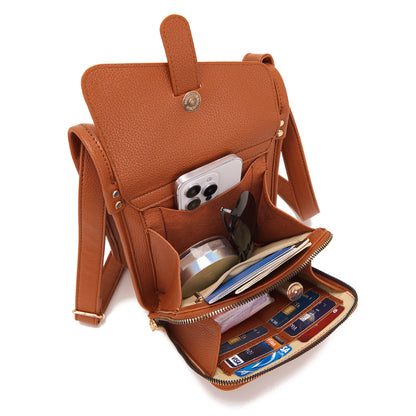 Uniikki muotoilu olkalaukku nahasta