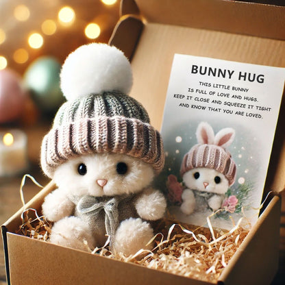 🔥 Viimeinen päivä: OSTA 3, SAAT 1 ILMAISEKSI – Käsintehty 🐇 Mini Bunny Hug Suloinen pääsiäislahja 🎁