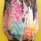 V-Kaula-Aukkoista Tie-Dye Yläosaa