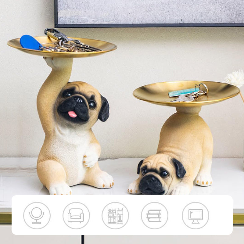 [Luovat Lahjat] Hartsi-Koiranpatsas Tarjotin Säilytysavainteline Koristeena