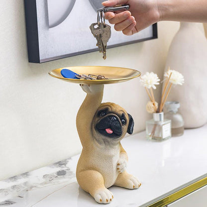 [Luovat Lahjat] Hartsi-Koiranpatsas Tarjotin Säilytysavainteline Koristeena