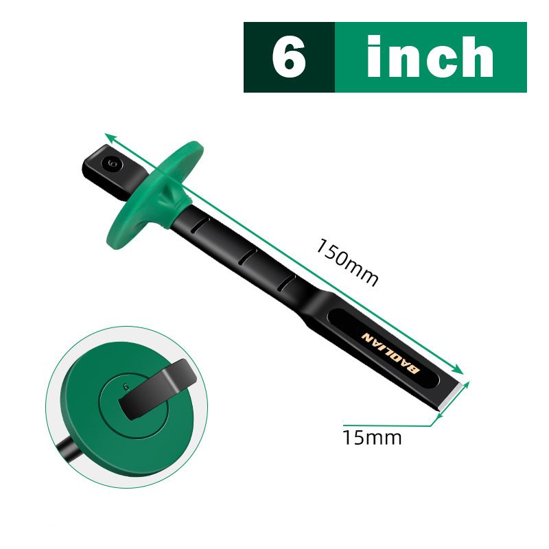 Raskaan käytön tasapohjainen taltta ja kädensuojus