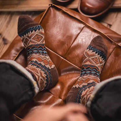 🎁Hot Sale 49% OFF⏳Vintage Knit Pattern Soft Durable Crew Socks