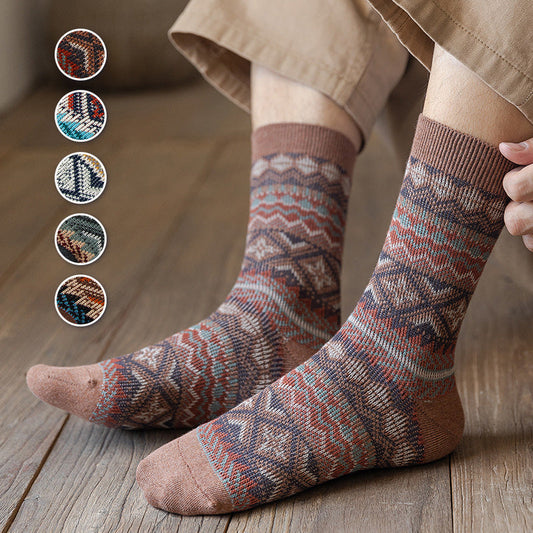 🎁Hot Sale 49% OFF⏳Vintage Knit Pattern Soft Durable Crew Socks