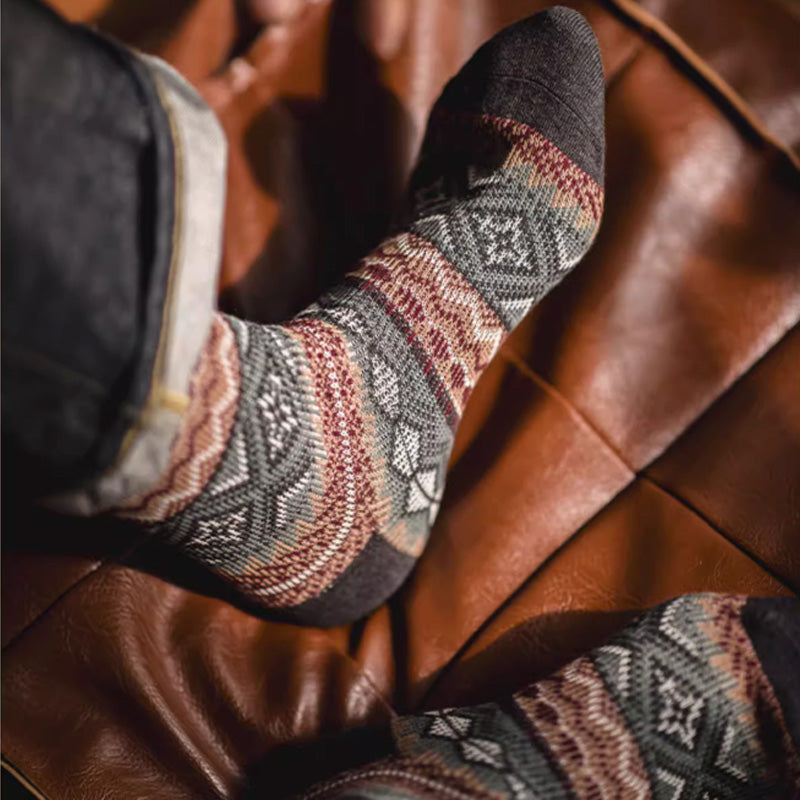 🎁Hot Sale 49% OFF⏳Vintage Knit Pattern Soft Durable Crew Socks