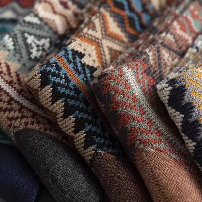 🎁Hot Sale 49% OFF⏳Vintage Knit Pattern Soft Durable Crew Socks