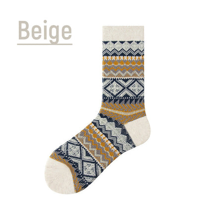 🎁Hot Sale 49% OFF⏳Vintage Knit Pattern Soft Durable Crew Socks
