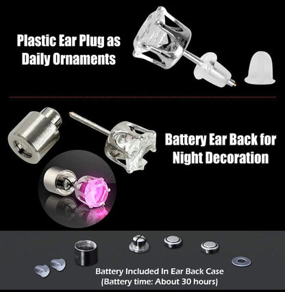 Tyylikkäät LED-valaisevat kruunukorvakorut