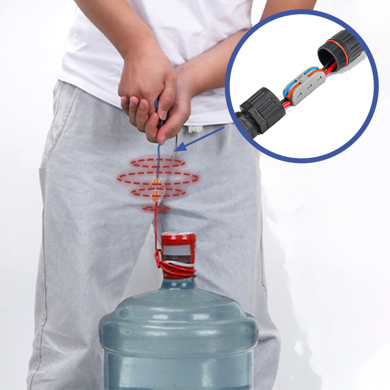 Ulkoilma-vesitiivis sähköinen johtoliitin