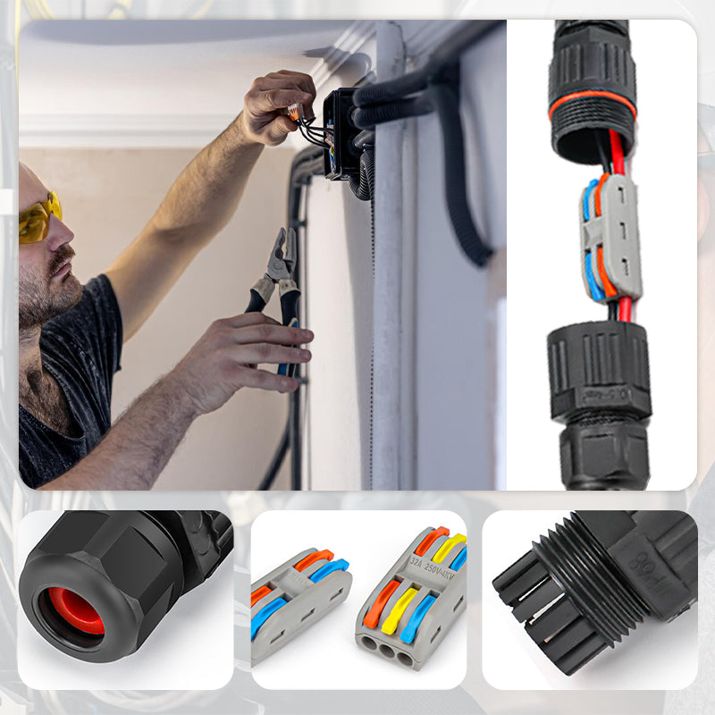 Ulkoilma-vesitiivis sähköinen johtoliitin