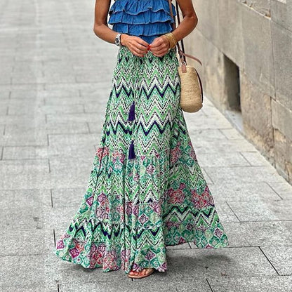 💃Kuuma myynti 49% POIS🔥Kesäloma Tulostettu Puolipitkä Hame