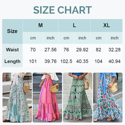 💃Kuuma myynti 49% POIS🔥Kesäloma Tulostettu Puolipitkä Hame