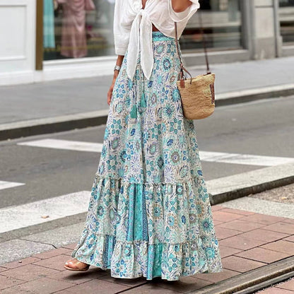 💃Kuuma myynti 49% POIS🔥Kesäloma Tulostettu Puolipitkä Hame