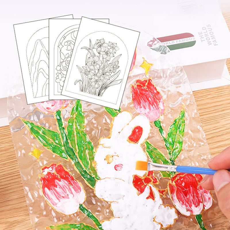 🌷Uudet tuotteet🔥Itsemaalatut Läpinäkyvät Lampunvarjostimet Yövaloille（🤩49% OFF）