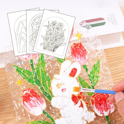 🌷Uudet tuotteet🔥Itsemaalatut Läpinäkyvät Lampunvarjostimet Yövaloille（🤩49% OFF）