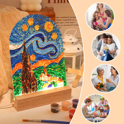 🌷Uudet tuotteet🔥Itsemaalatut Läpinäkyvät Lampunvarjostimet Yövaloille（🤩49% OFF）