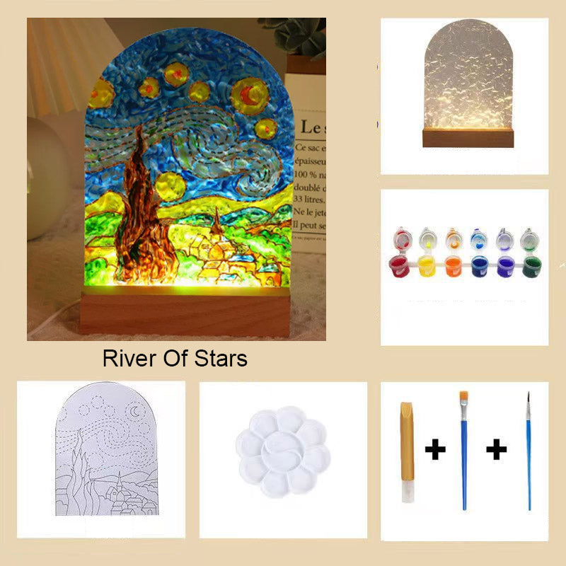 🌷Uudet tuotteet🔥Itsemaalatut Läpinäkyvät Lampunvarjostimet Yövaloille（🤩49% OFF）