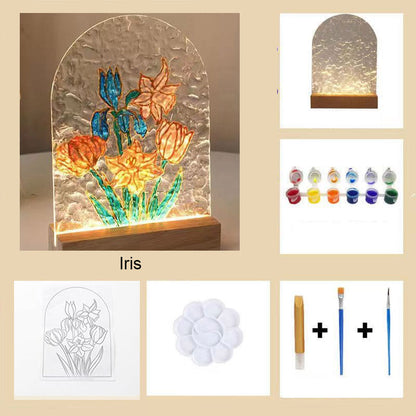 🌷Uudet tuotteet🔥Itsemaalatut Läpinäkyvät Lampunvarjostimet Yövaloille（🤩49% OFF）