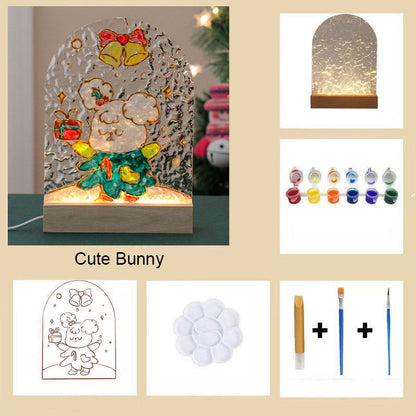 🌷Uudet tuotteet🔥Itsemaalatut Läpinäkyvät Lampunvarjostimet Yövaloille（🤩49% OFF）