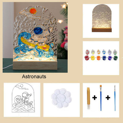 🌷Uudet tuotteet🔥Itsemaalatut Läpinäkyvät Lampunvarjostimet Yövaloille（🤩49% OFF）