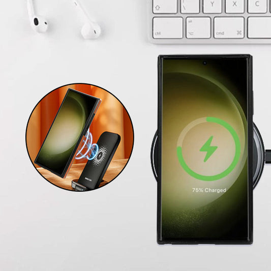 Magneettisesti ladattava nahkainen matkapuhelimen kotelo Samsungille