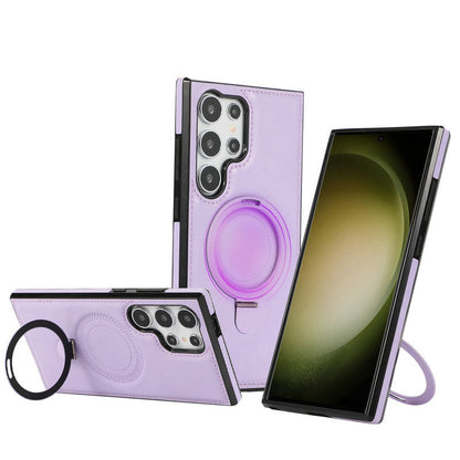 Magneettisesti ladattava nahkainen matkapuhelimen kotelo Samsungille