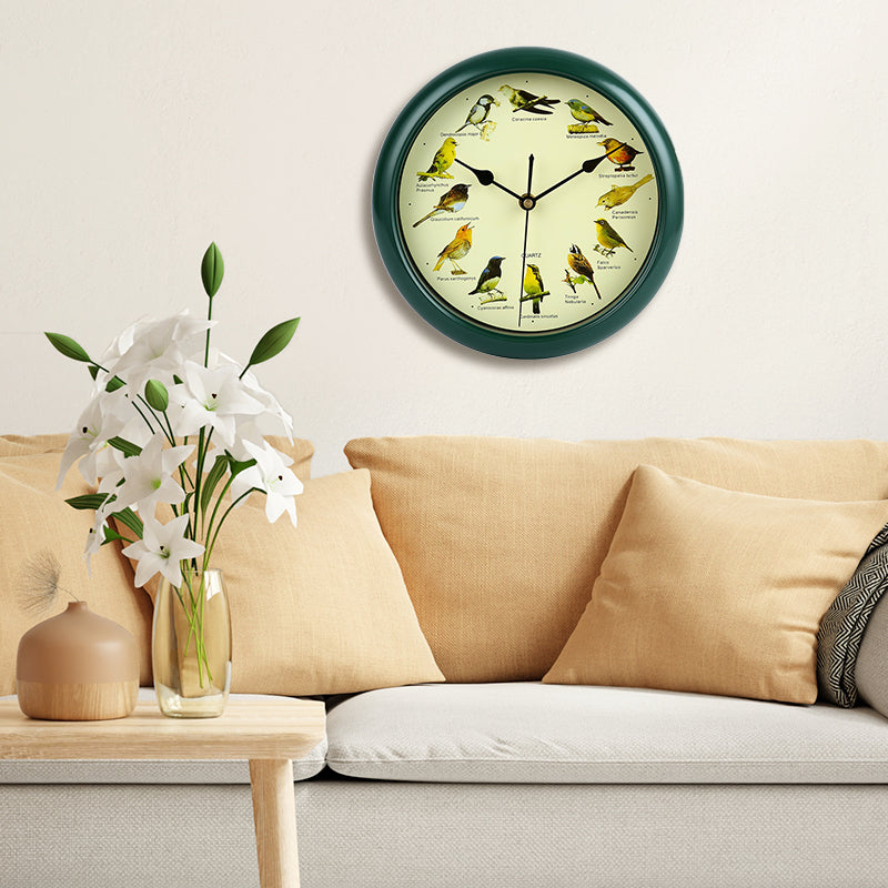 🕦Antiikki Seinä-/Pöytäkello Laulavalla Linnulla🎶🐦