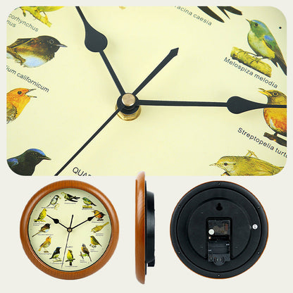 🕦Antiikki Seinä-/Pöytäkello Laulavalla Linnulla🎶🐦