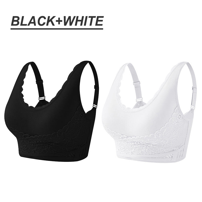 Plus-kokoiset 3d-pitsiset push-up-rintaliivit