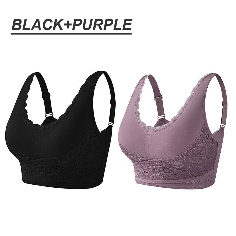 Plus-kokoiset 3d-pitsiset push-up-rintaliivit