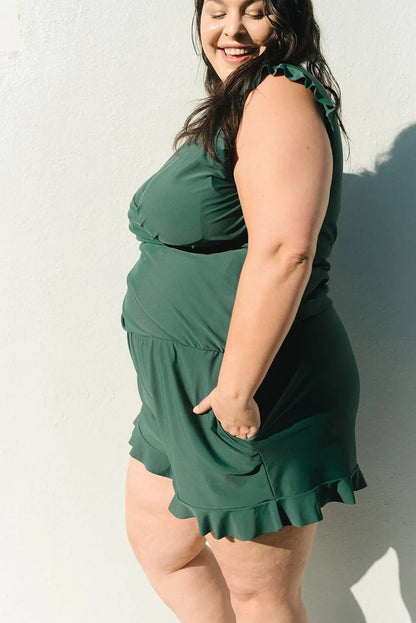 Viimeinen päivä edistäminen 49% POIS Uima Romper Sisäänrakennettu rintaliivit Irrotettava rintaliivit kuppi