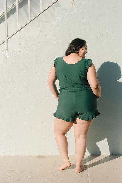 Viimeinen päivä edistäminen 49% POIS Uima Romper Sisäänrakennettu rintaliivit Irrotettava rintaliivit kuppi