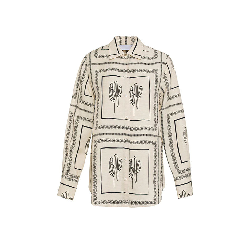 Naisten geometrinen printti 2-osainen setti - paita ja leveälahkeiset housut