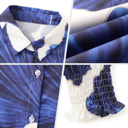 🌸Naisten Elegantti Pitkä Napitettu Paitamekko