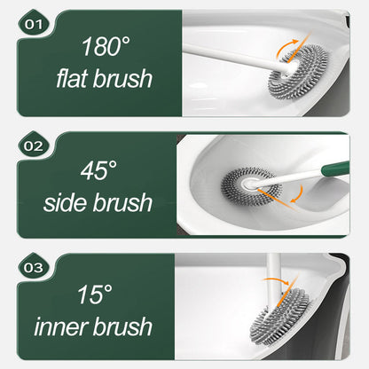 Silikoninen WC-harja säilytysjalustalla