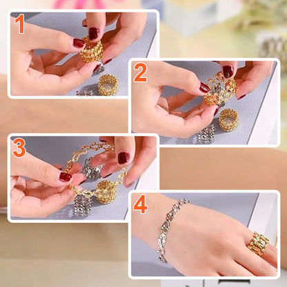 Taitettava sisäänvedettävä rengas rannekoru🌟