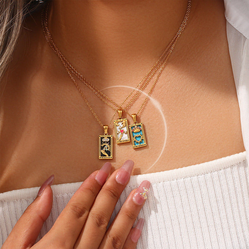 💫Vintage Zirkonia Tarot Kaulakoru