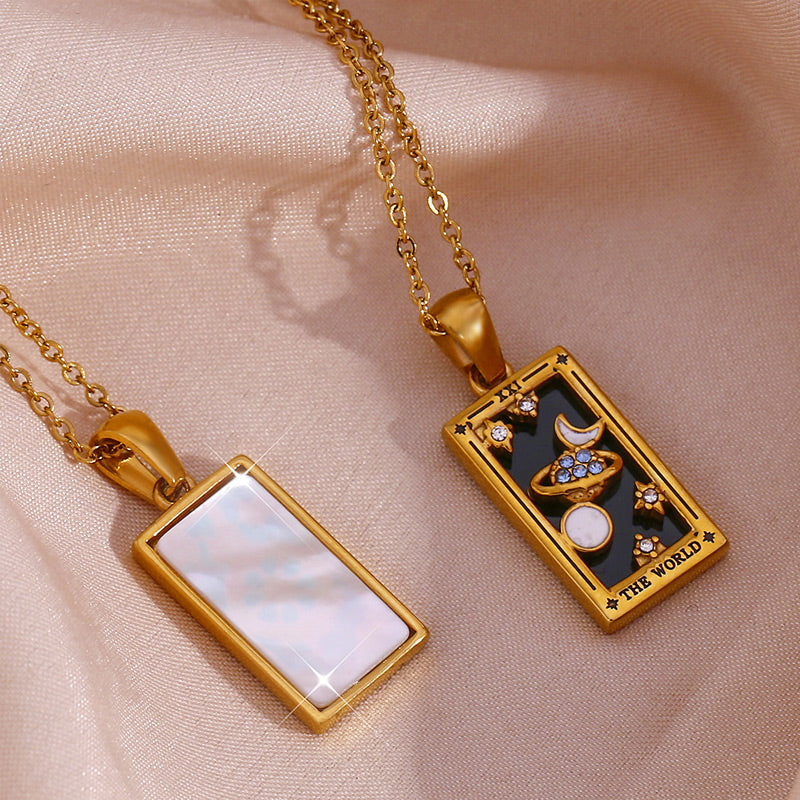 💫Vintage Zirkonia Tarot Kaulakoru