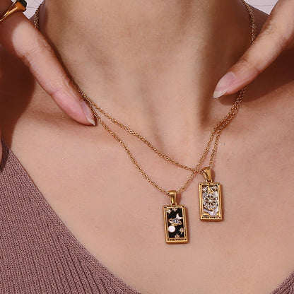 💫Vintage Zirkonia Tarot Kaulakoru