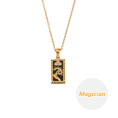 💫Vintage Zirkonia Tarot Kaulakoru