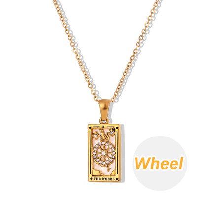 💫Vintage Zirkonia Tarot Kaulakoru