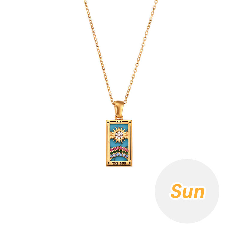 💫Vintage Zirkonia Tarot Kaulakoru