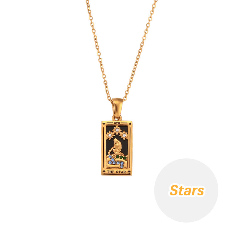 💫Vintage Zirkonia Tarot Kaulakoru