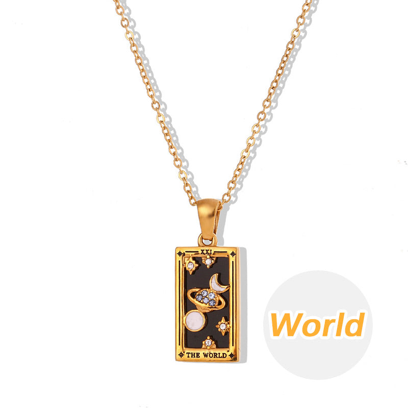 💫Vintage Zirkonia Tarot Kaulakoru