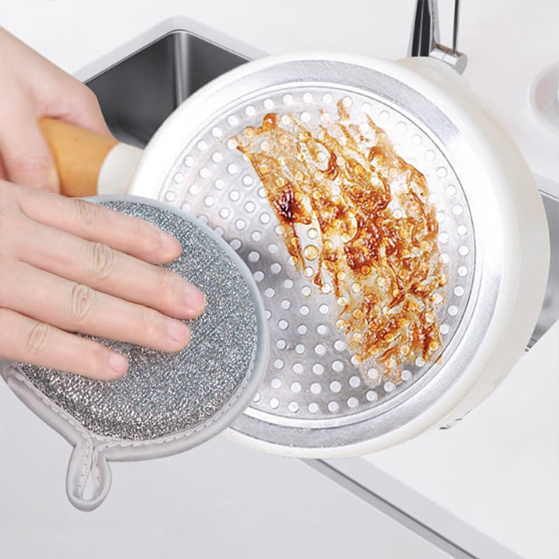 Keittiön kaksipuolinen pyöreä sieniharja Harja