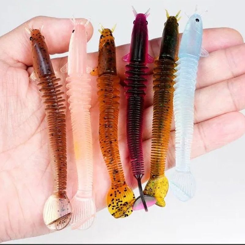 8kpl Angler Dragon Loach Lure 46 Section Soft Bait