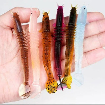 8kpl Angler Dragon Loach Lure 46 Section Soft Bait
