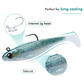 Jig Head Soft Fishing Lure kanssa meloa hännän - 5 KPL sarja