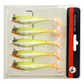Jig Head Soft Fishing Lure kanssa meloa hännän - 5 KPL sarja