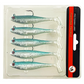 Jig Head Soft Fishing Lure kanssa meloa hännän - 5 KPL sarja